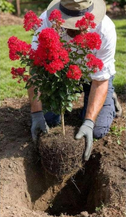 Trasplante de una planta